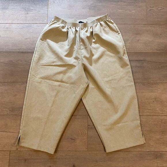 Monterey Canyon Pull On Capri Pants ~ Sz 14 ~ Beige ~ High Rise ~ 18" Inseam - Picture 1 of 3